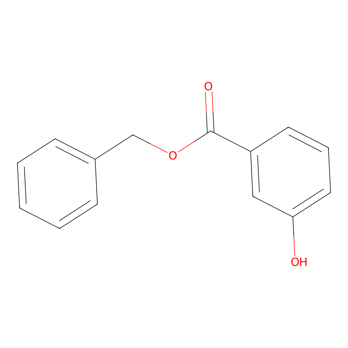 Benzyl 3-hydroxybenzoate molecular structure, CAS 77513-40-7