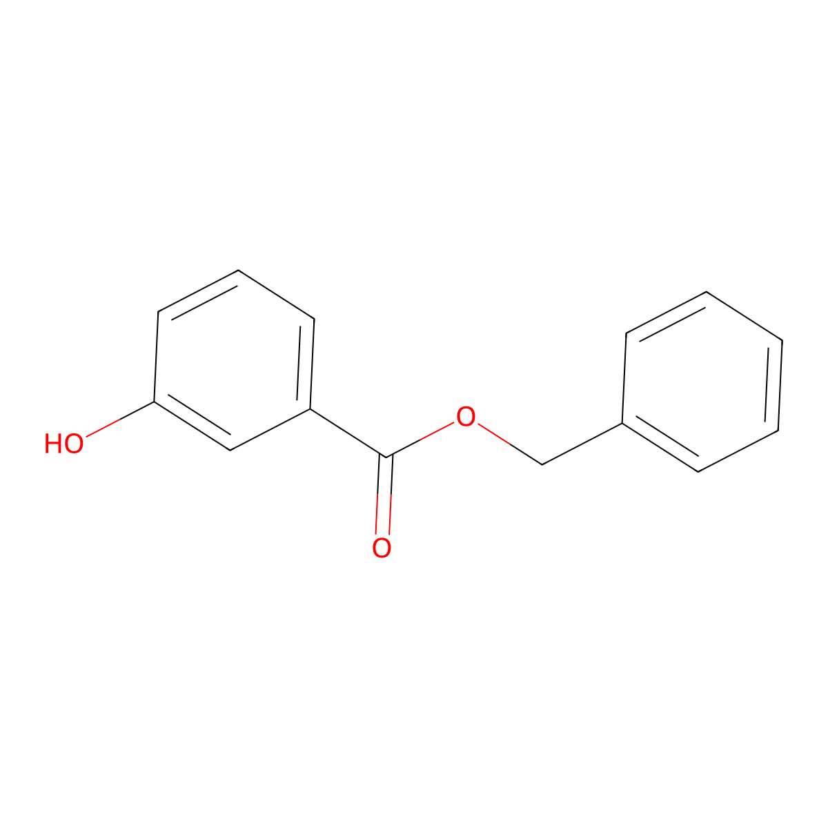 Benzyl 3-hydroxybenzoate molecular structure, CAS 77513-40-7