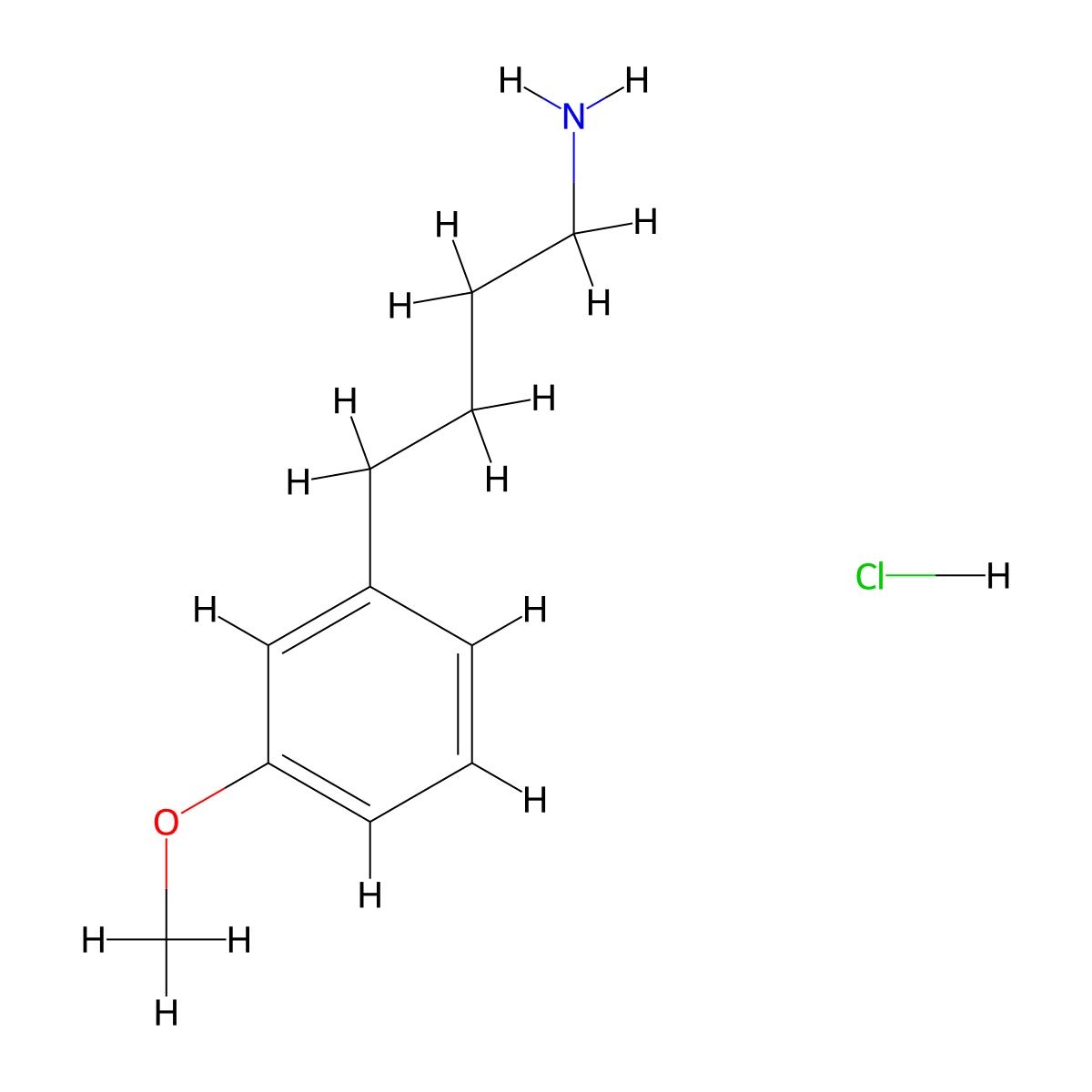 4-(3-Methoxyphenyl)butan-1-amine hydrochloride molecular structure, CAS 77515-66-3