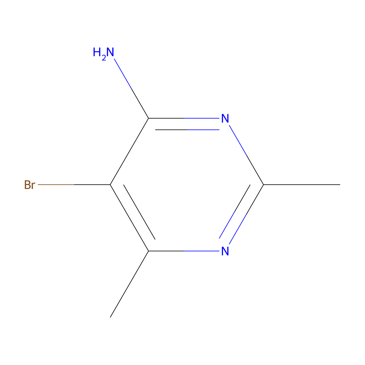 5-Bromo-2,6-dimethyl-4-pyrimidinamine molecular structure, CAS 7752-80-9