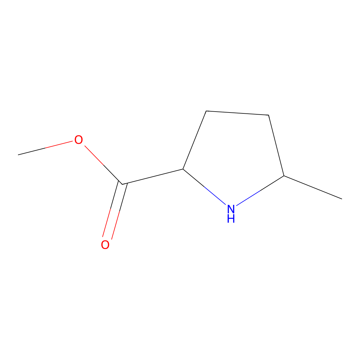 (2R,5R)-methyl 5-methylpyrrolidine-2-carboxylate molecular structure, CAS 775223-82-0