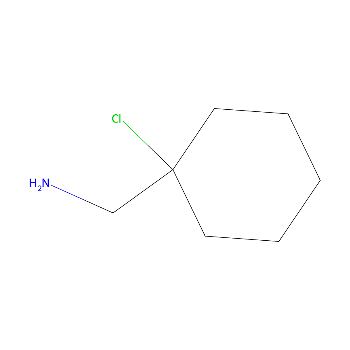 (1-Chlorocyclohexyl)methanamine molecular structure, CAS 775224-81-2