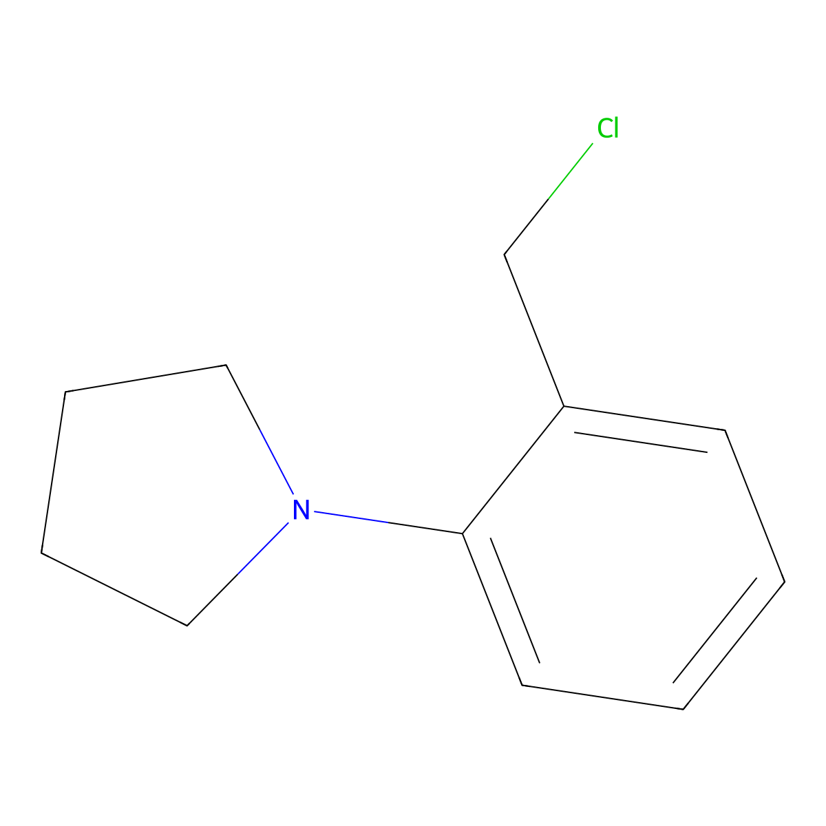 1-(2-(Chloromethyl)phenyl)pyrrolidine molecular structure, CAS 775246-01-0