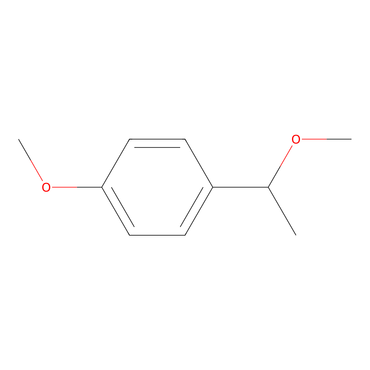 1-Methoxy-4-(1-methoxyethyl)benzene molecular structure, CAS 77525-91-8