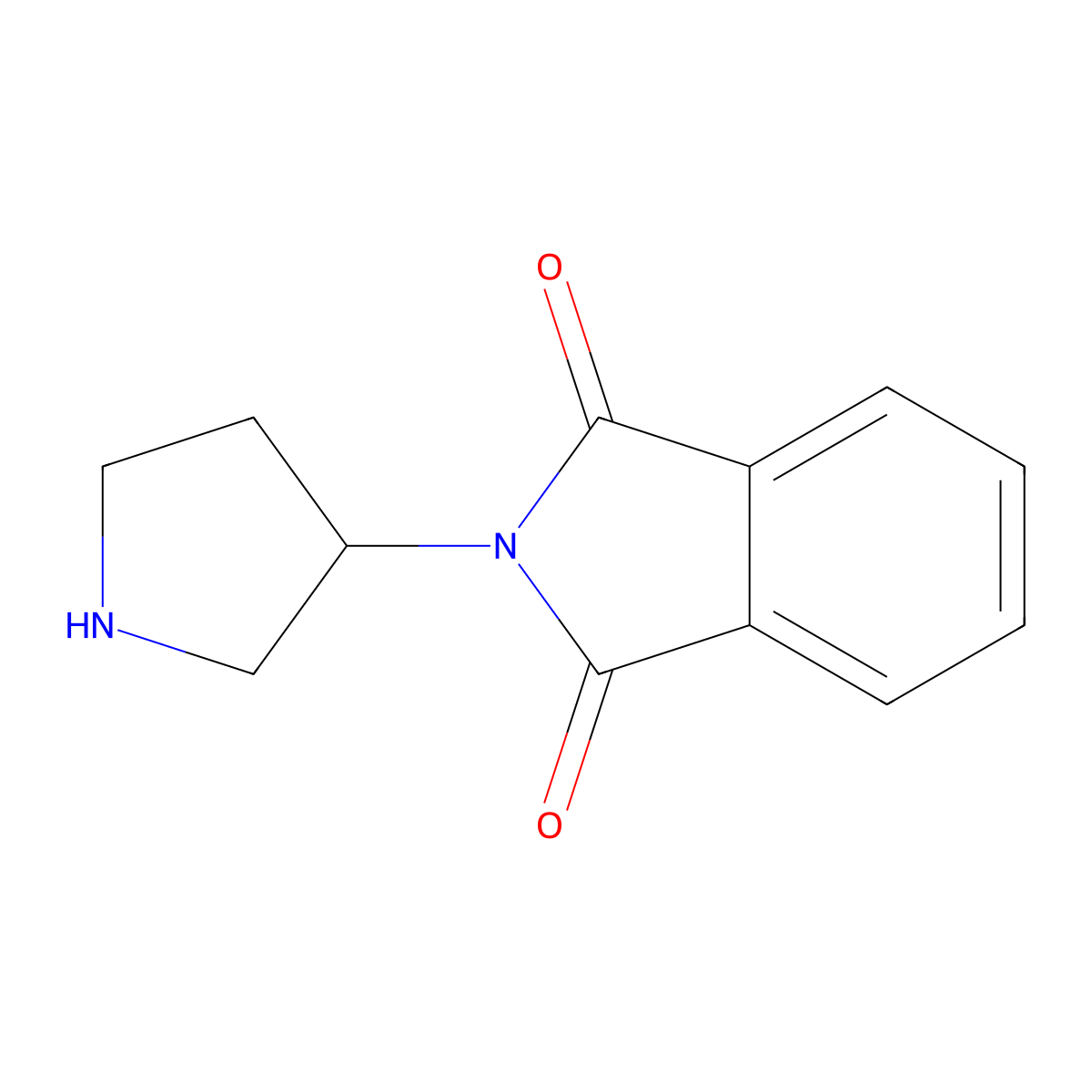 2-(Pyrrolidin-3-yl)isoindoline-1,3-dione molecular structure, CAS 775250-80-1