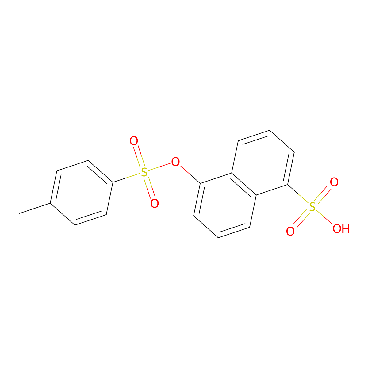 5-[(4-Methylbenzenesulfonyl)oxy]naphthalene-1-sulfonic acid molecular structure, CAS 775257-93-7