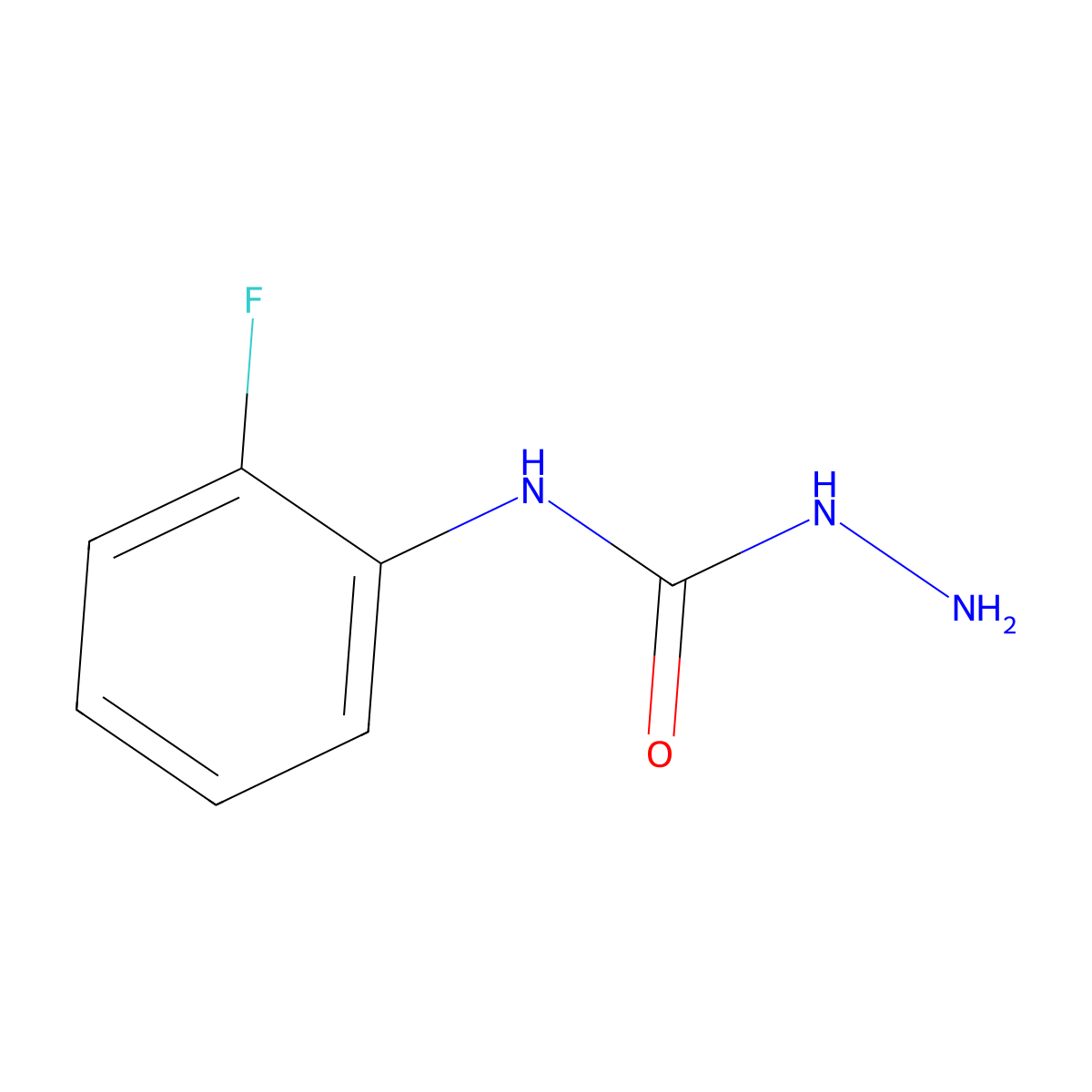 1-Amino-3-(2-fluorophenyl)urea molecular structure, CAS 775257-94-8