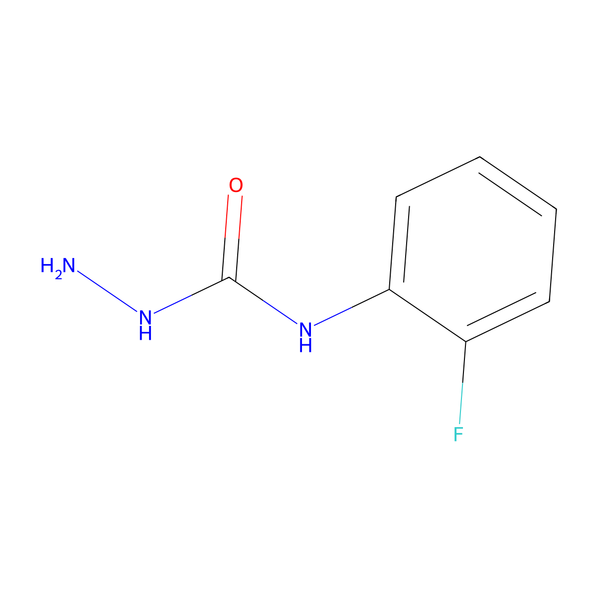 1-Amino-3-(2-fluorophenyl)urea molecular structure, CAS 775257-94-8