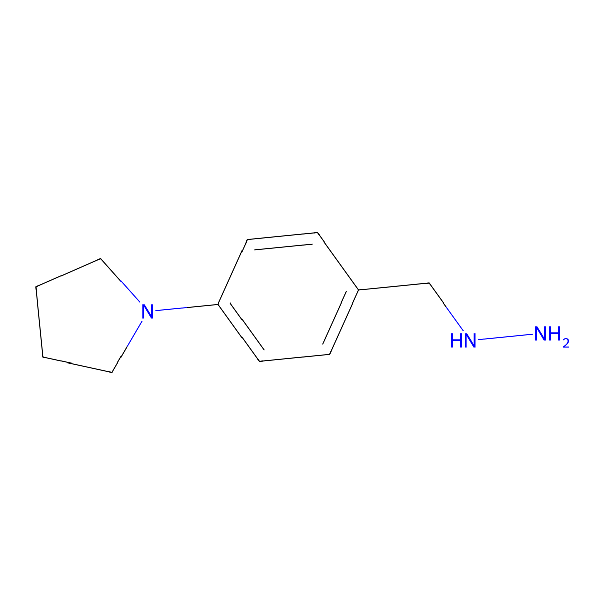 1-(4-(Hydrazinylmethyl)phenyl)pyrrolidine molecular structure, CAS 775267-19-1
