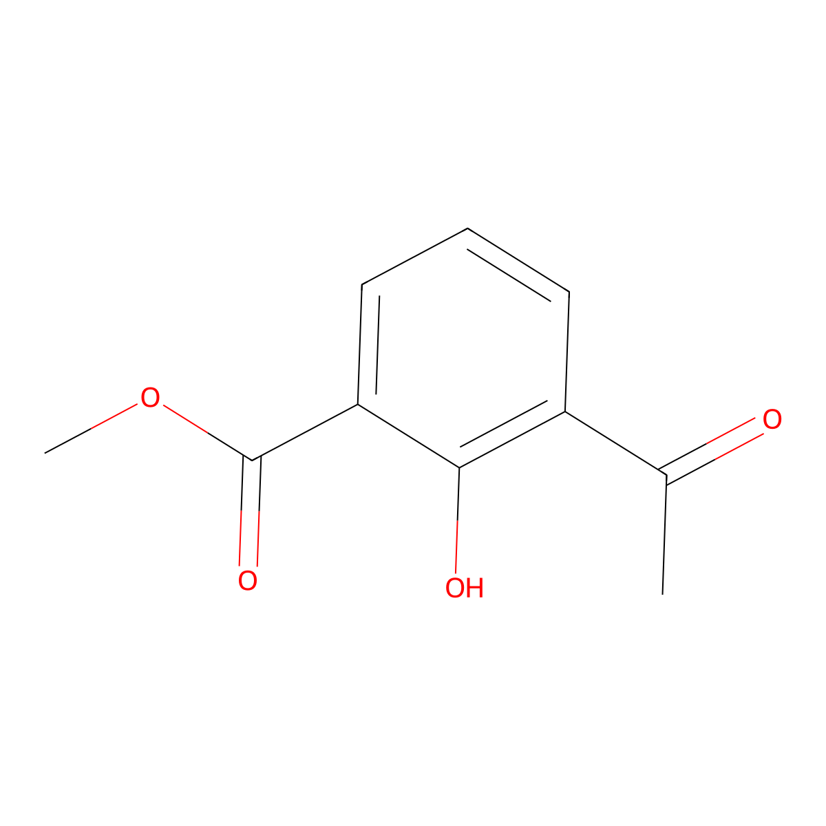 Methyl 3-acetyl-2-hydroxybenzoate molecular structure, CAS 77527-00-5