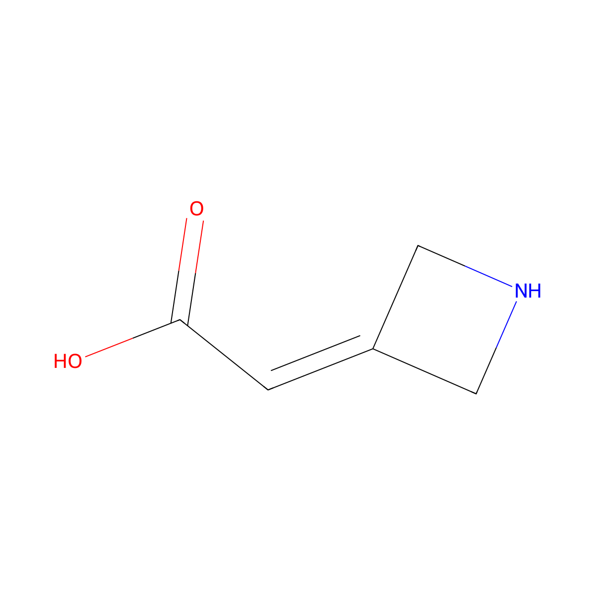2-(azetidin-3-ylidene)acetic Acid molecular structure, CAS 775271-06-2