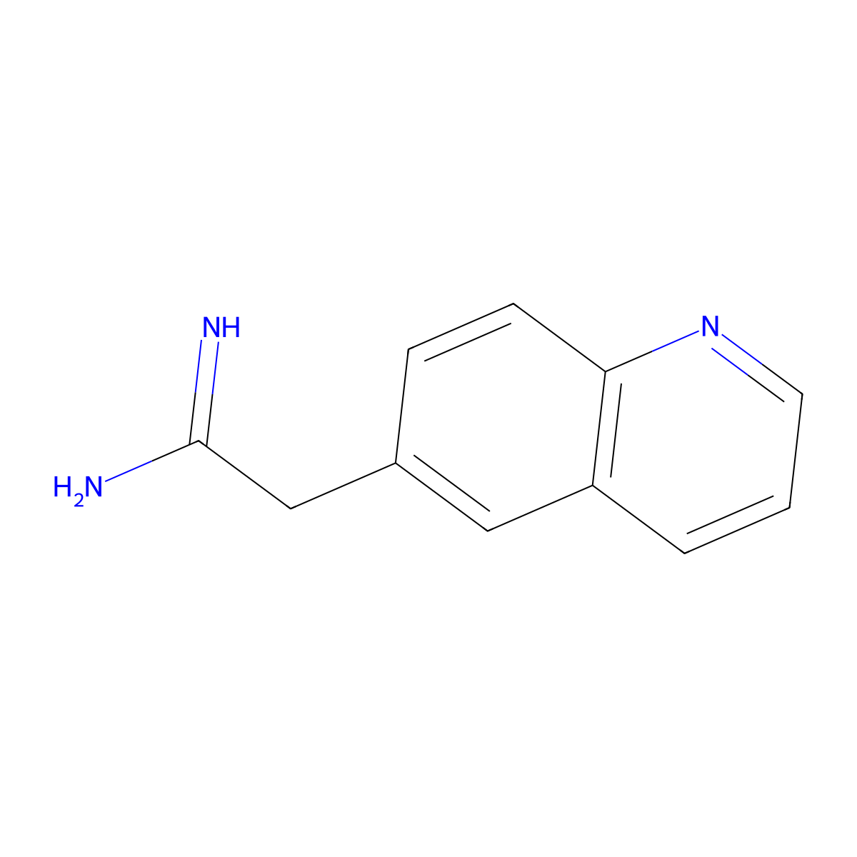 2-(Quinolin-6-yl)acetimidamide molecular structure, CAS 775278-49-4