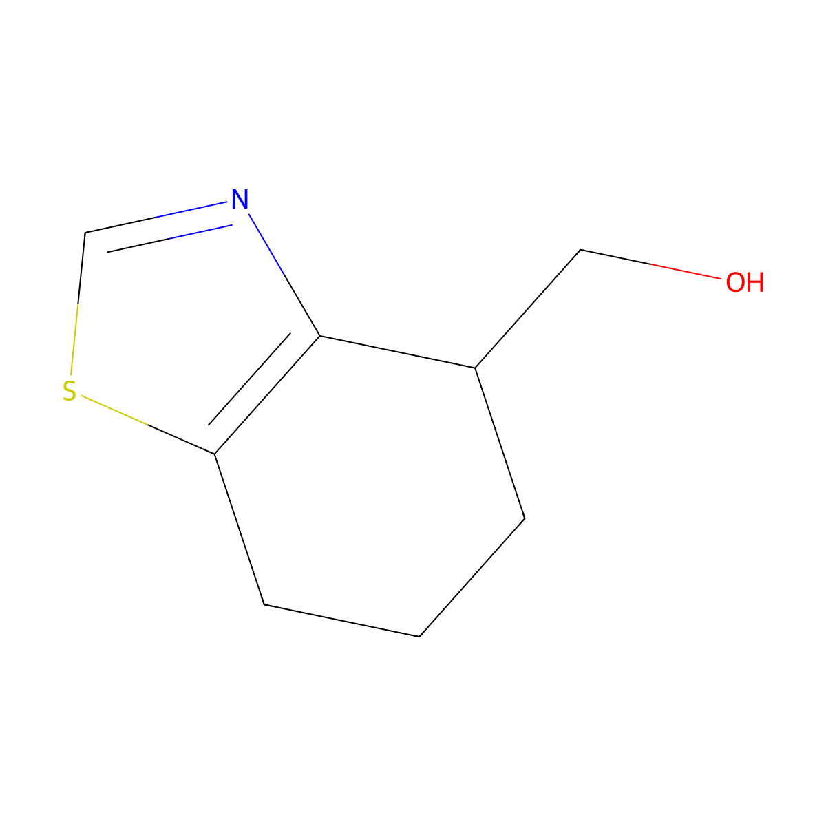 4,5,6,7-Tetrahydro-4-benzothiazolemethanol molecular structure, CAS 77528-47-3