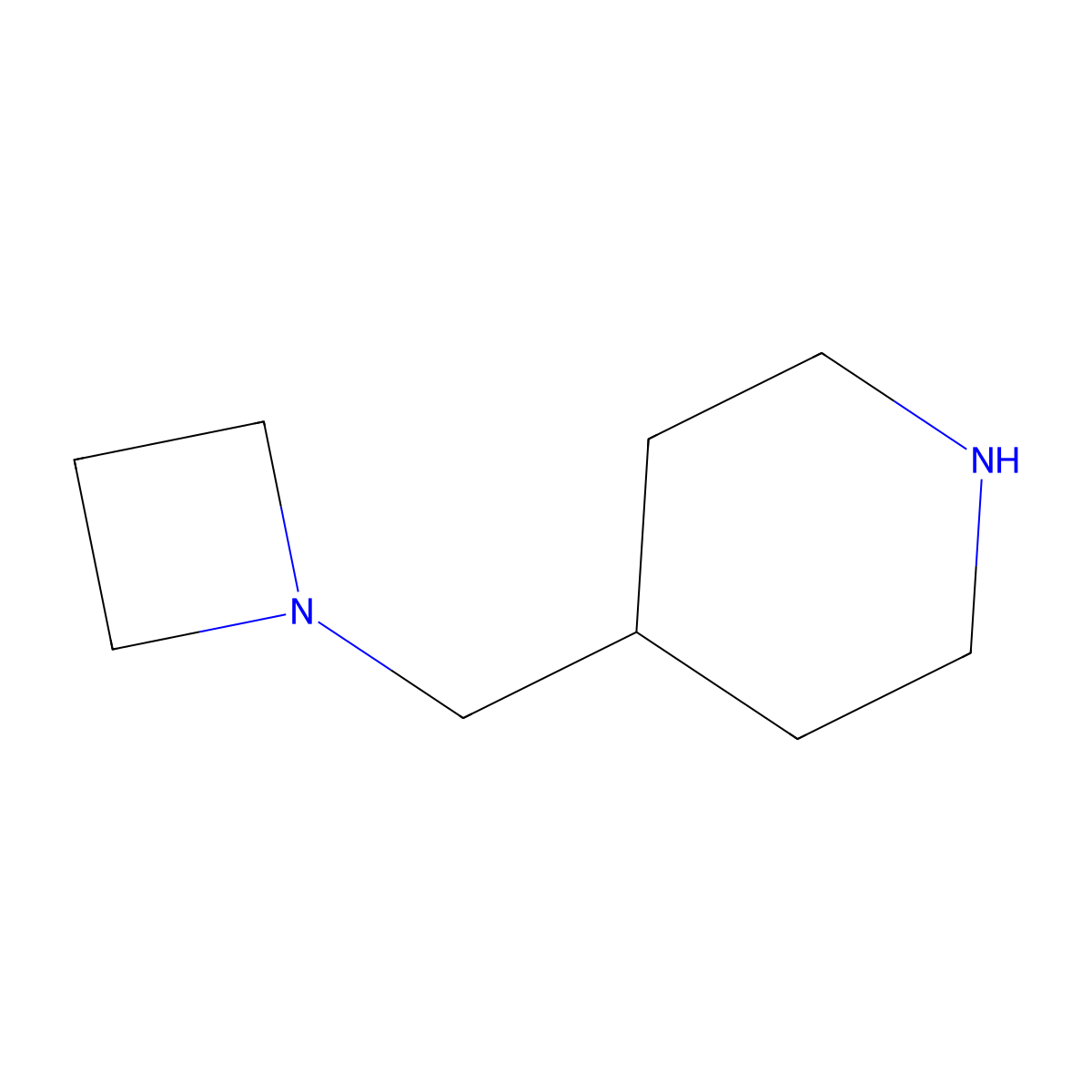 4-(Azetidin-1-ylmethyl)piperidine molecular structure, CAS 775288-22-7