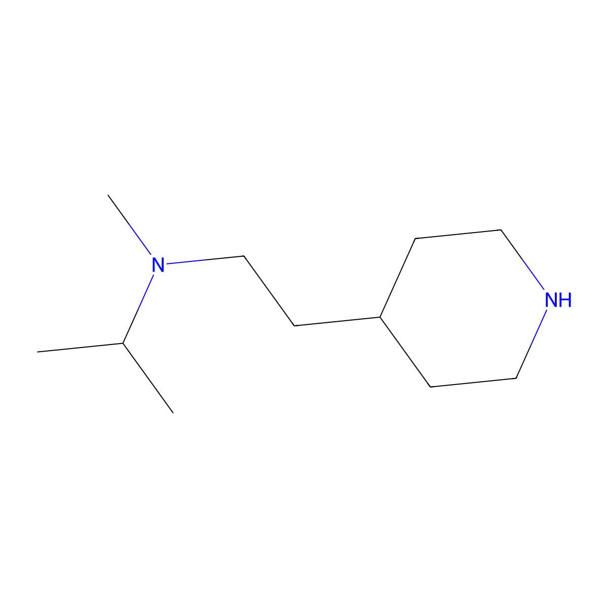 Methyl[2-(piperidin-4-yl)ethyl](propan-2-yl)amine molecular structure, CAS 775288-47-6