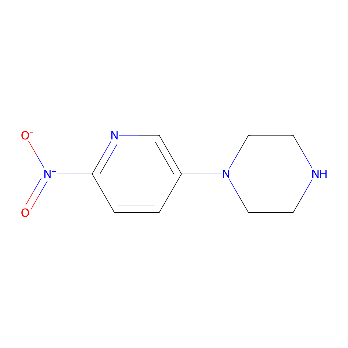 1-(6-Nitropyridin-3-yl)piperazine molecular structure, CAS 775288-71-6
