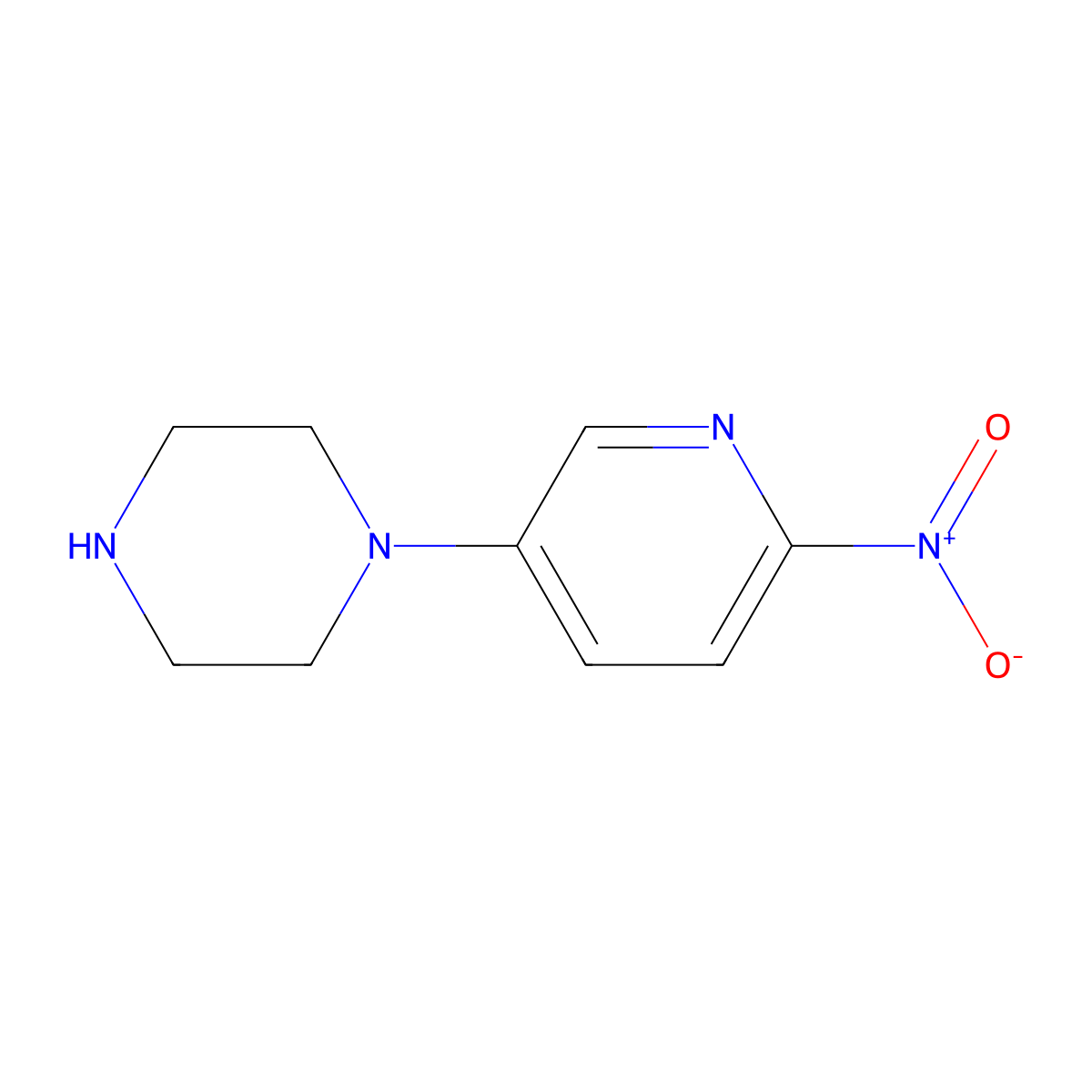 1-(6-Nitropyridin-3-yl)piperazine molecular structure, CAS 775288-71-6