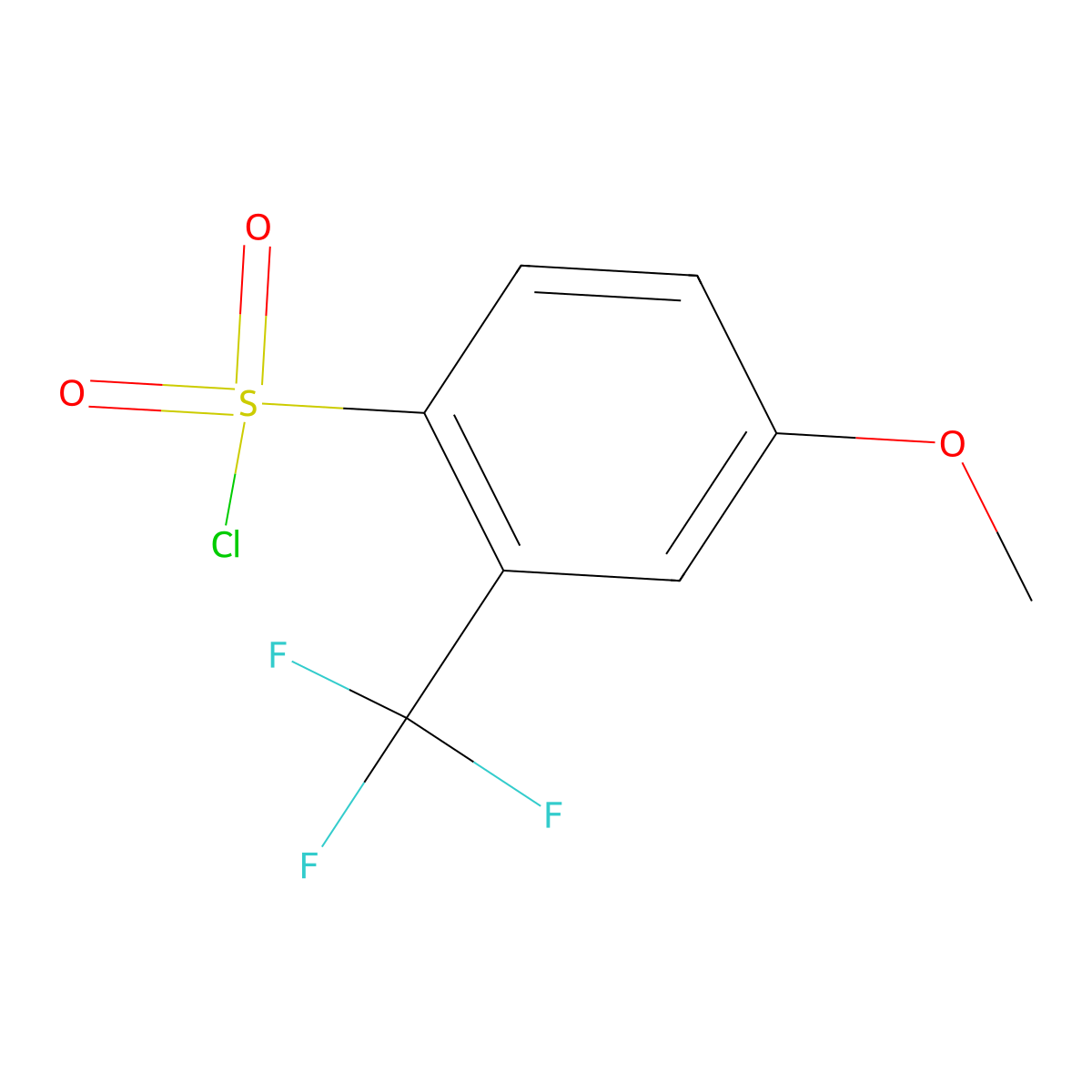 4-Methoxy-2-(trifluoromethyl)benzenesulfonyl chloride molecular structure, CAS 775288-85-2