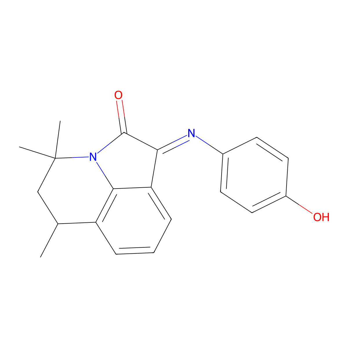 (1E)-1-[(4-hydroxyphenyl)imino]-4,4,6-trimethyl-5,6-dihydro-4H-pyrrolo[3,2,1-ij]quinolin-2(1H)-one molecular structure, CAS 775289-43-5