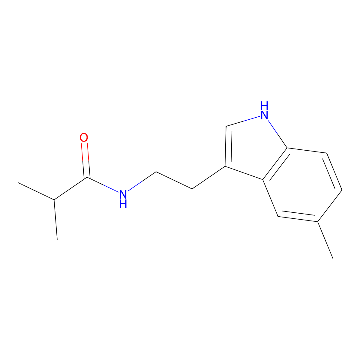2-methyl-N-[2-(5-methyl-1H-indol-3-yl)ethyl]propanamide molecular structure, CAS 775289-70-8