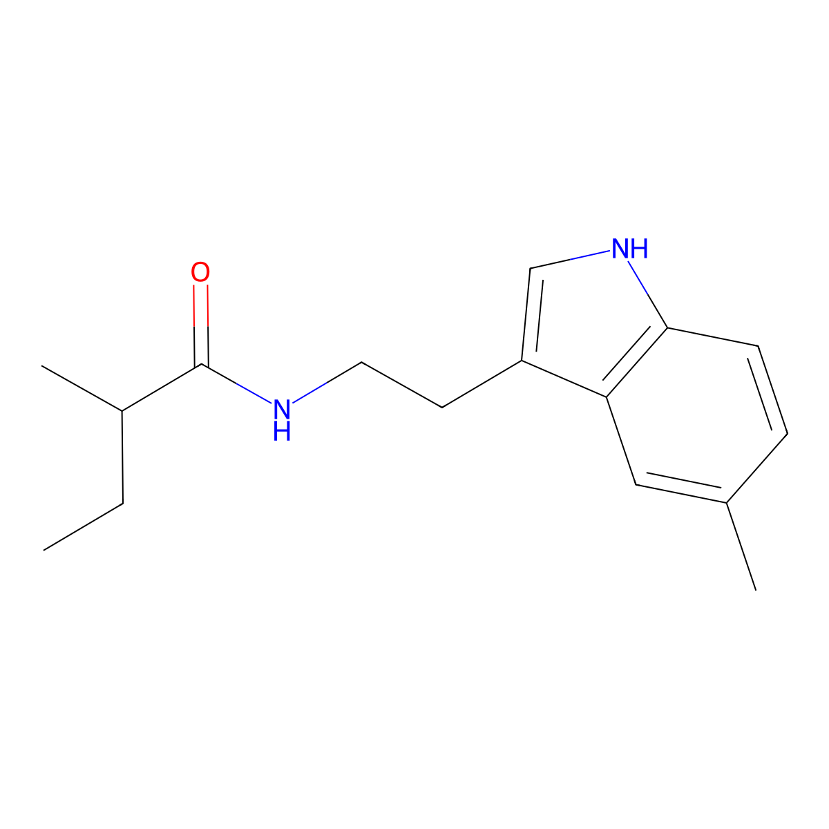 2-methyl-N-[2-(5-methyl-1H-indol-3-yl)ethyl]butanamide molecular structure, CAS 775289-71-9
