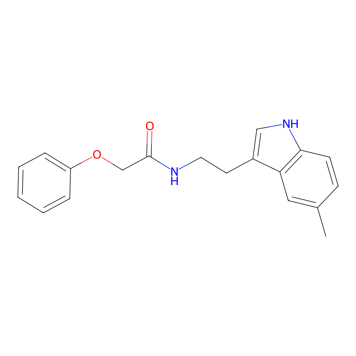 N-[2-(5-methyl-1H-indol-3-yl)ethyl]-2-phenoxyacetamide molecular structure, CAS 775289-77-5