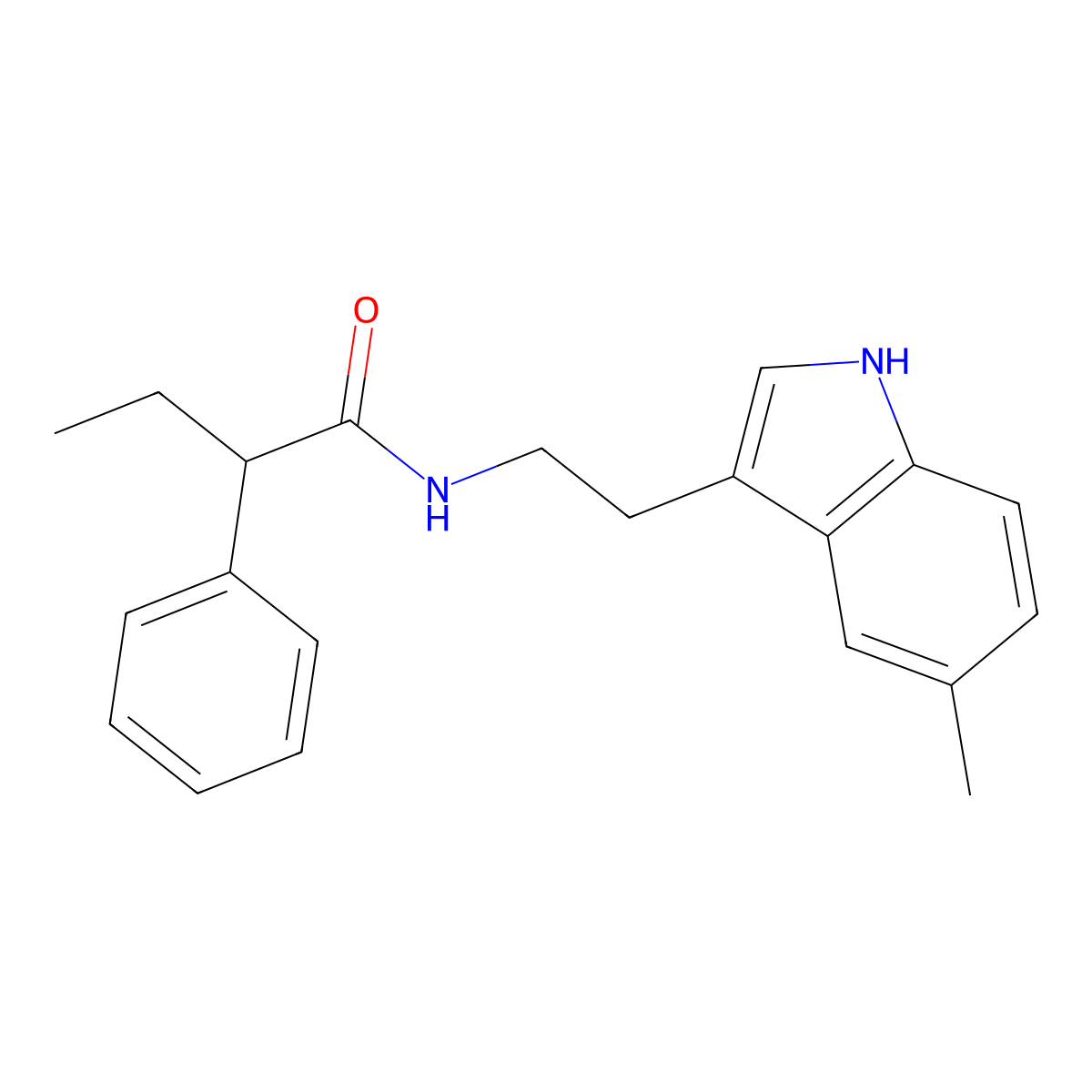 N-[2-(5-methyl-1H-indol-3-yl)ethyl]-2-phenylbutanamide molecular structure, CAS 775289-86-6