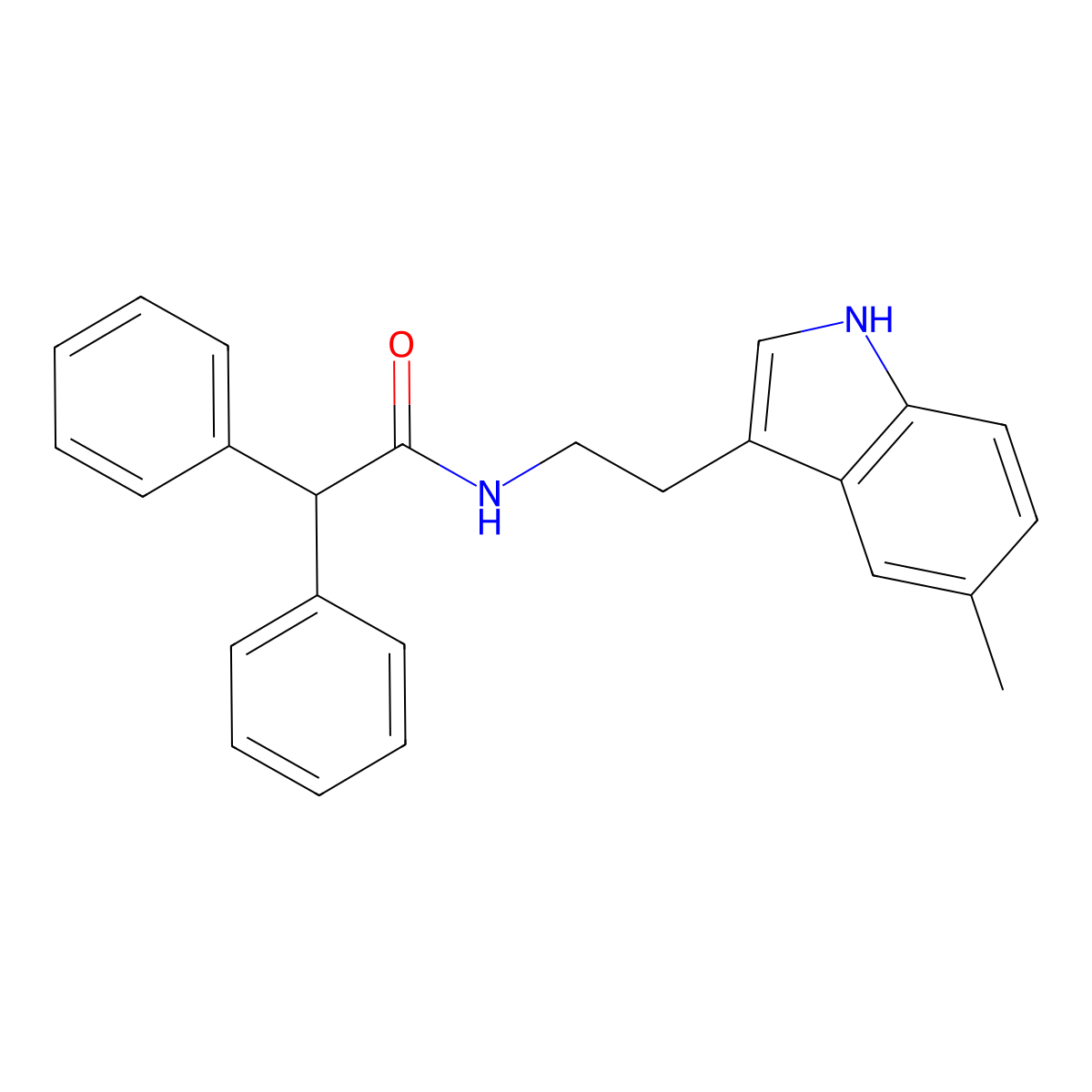 N-[2-(5-methyl-1H-indol-3-yl)ethyl]-2,2-diphenylacetamide molecular structure, CAS 775289-87-7