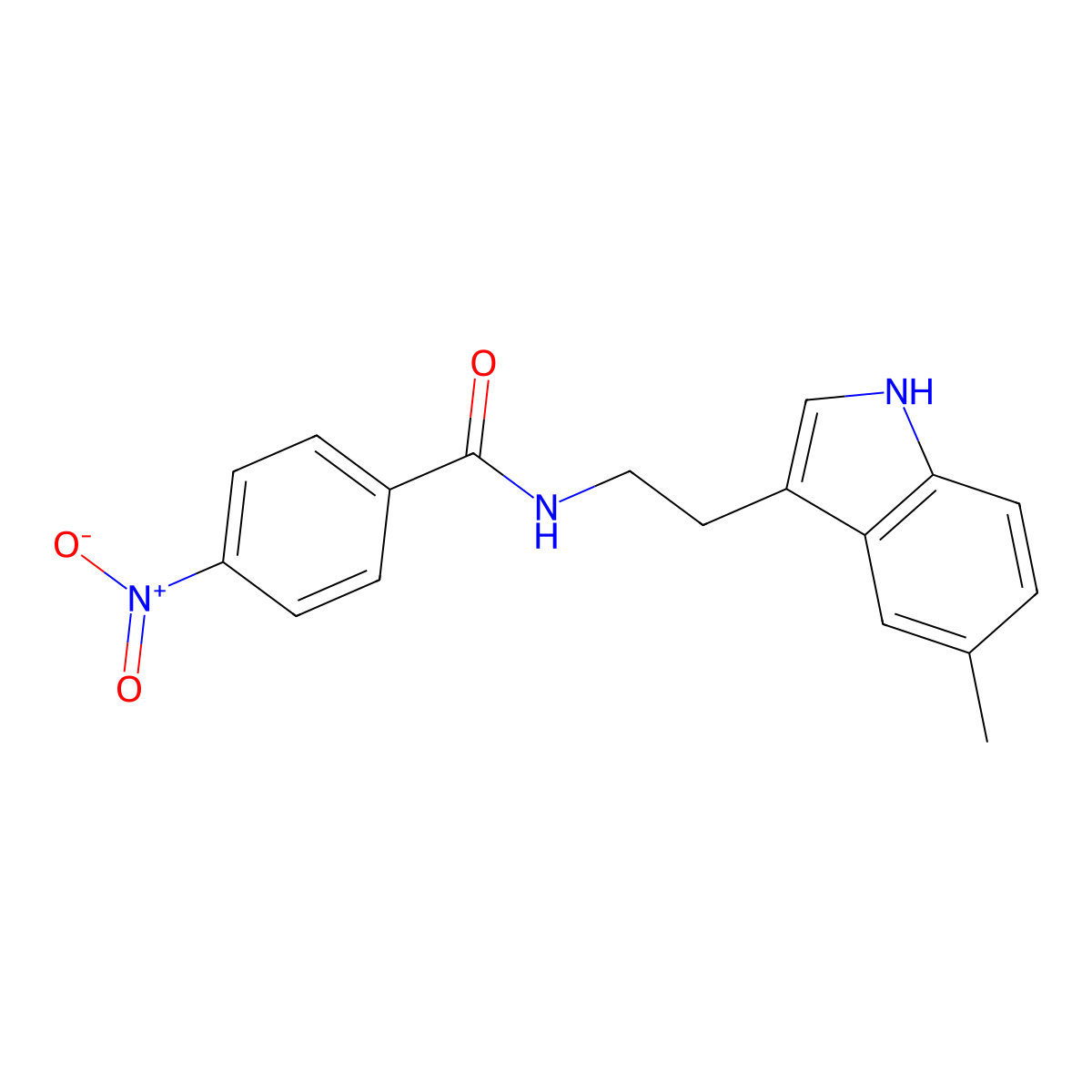 N-[2-(5-methyl-1H-indol-3-yl)ethyl]-4-nitrobenzamide molecular structure, CAS 775289-93-5