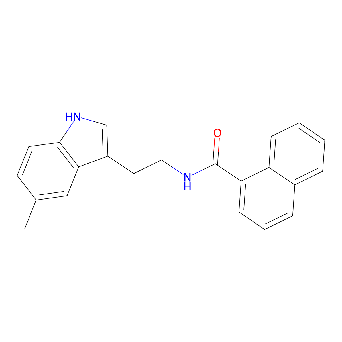 N-[2-(5-methyl-1H-indol-3-yl)ethyl]naphthalene-1-carboxamide molecular structure, CAS 775289-96-8
