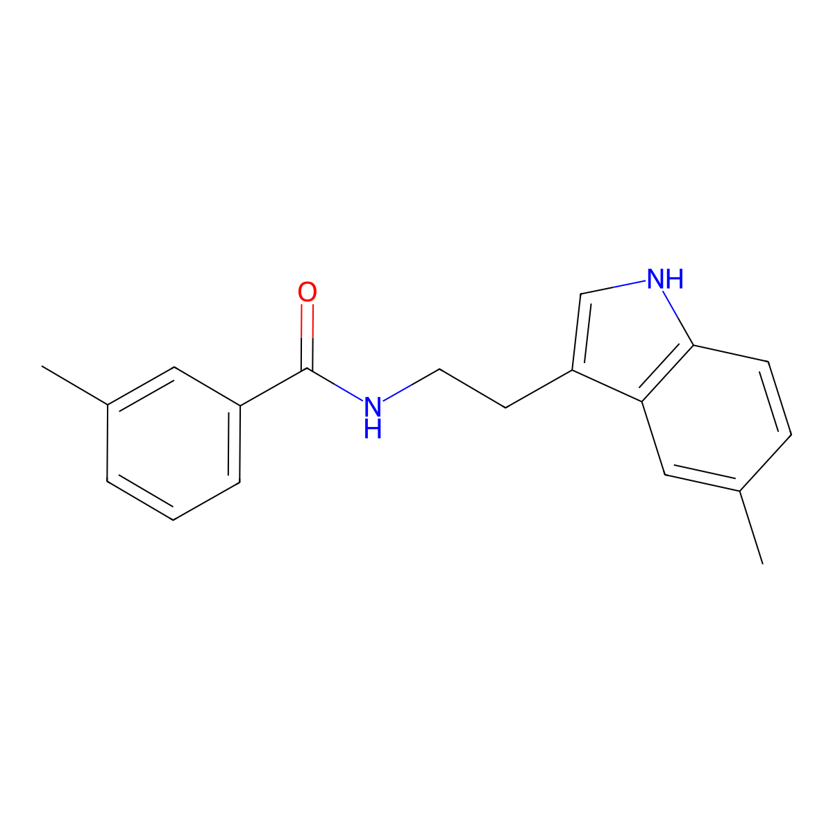 3-methyl-N-[2-(5-methyl-1H-indol-3-yl)ethyl]benzamide molecular structure, CAS 775289-97-9