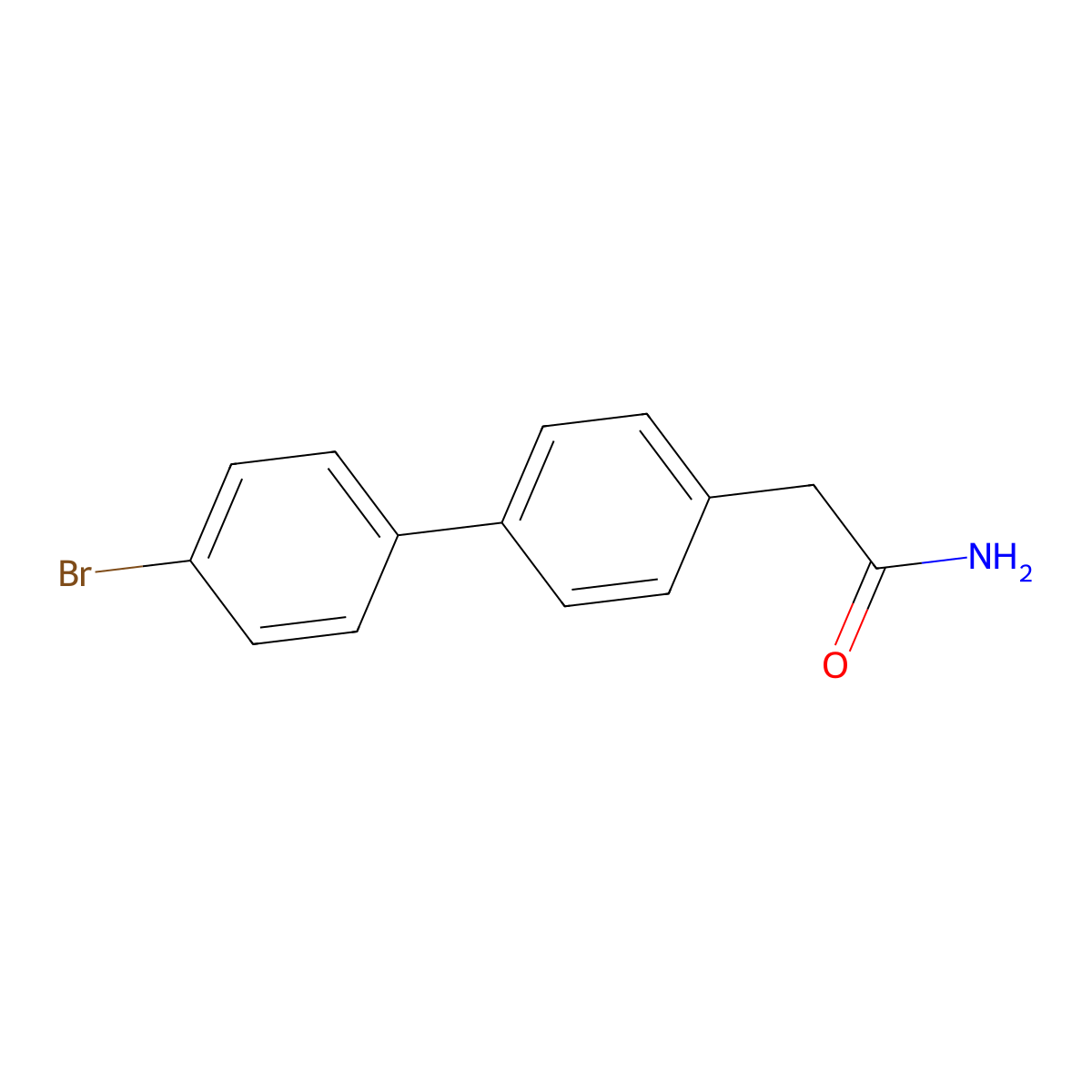 4'-Bromo[1,1'-biphenyl]-4-acetamide molecular structure, CAS 77529-38-5