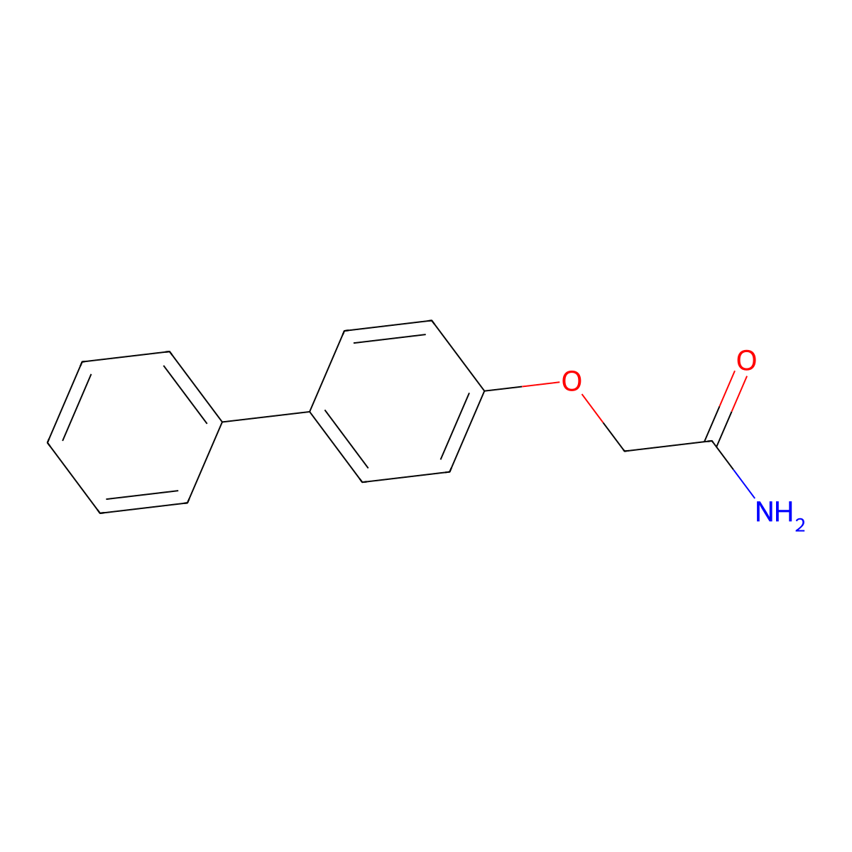 2-(4-Phenylphenoxy)acetamide molecular structure, CAS 77529-40-9