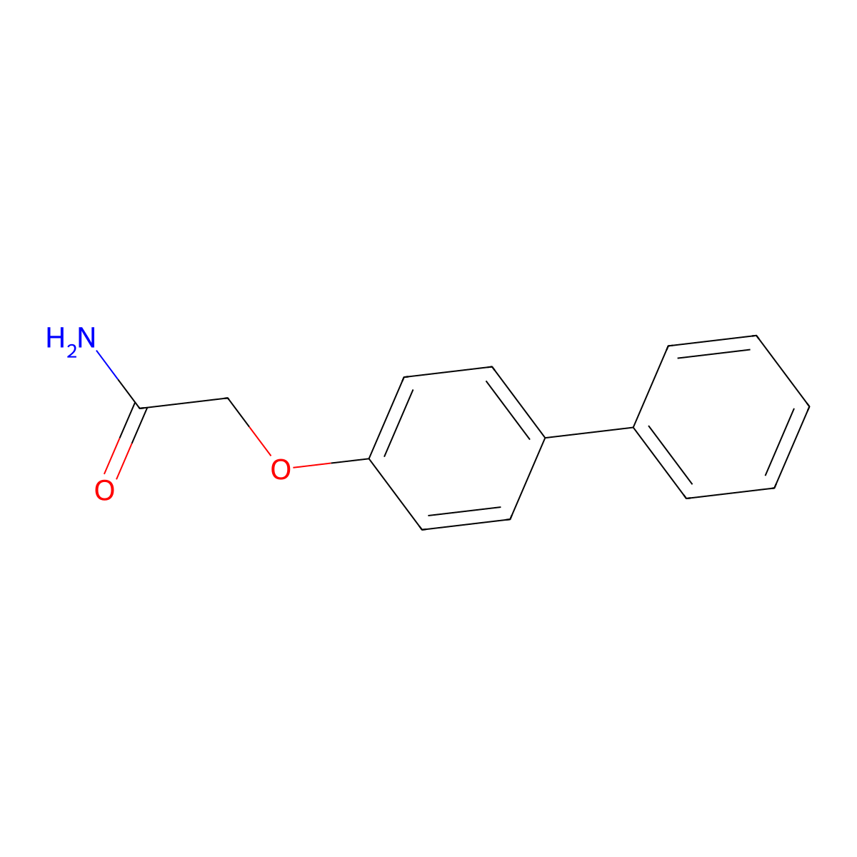 2-(4-Phenylphenoxy)acetamide molecular structure, CAS 77529-40-9