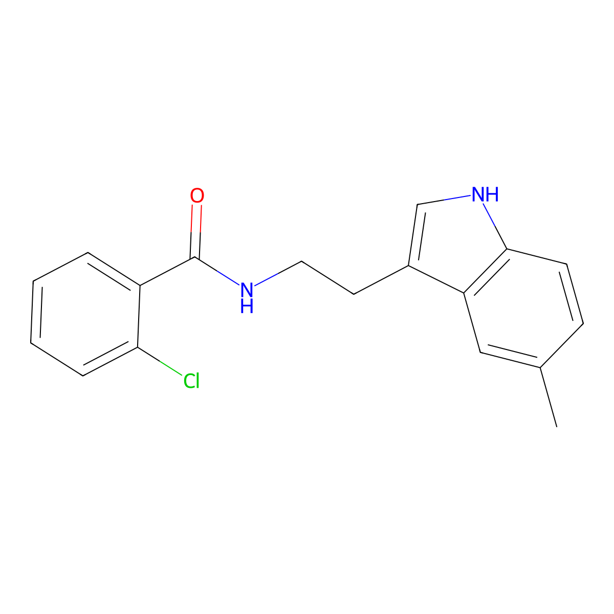 2-chloro-N-[2-(5-methyl-1H-indol-3-yl)ethyl]benzamide molecular structure, CAS 775290-03-4
