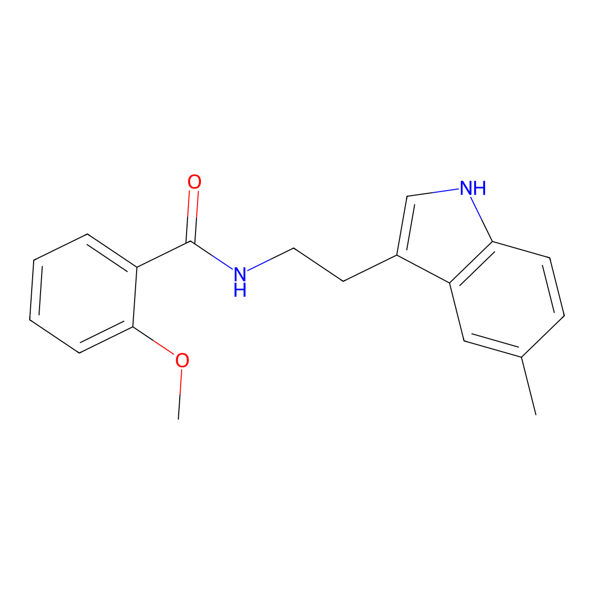 2-methoxy-N-[2-(5-methyl-1H-indol-3-yl)ethyl]benzamide molecular structure, CAS 775290-05-6