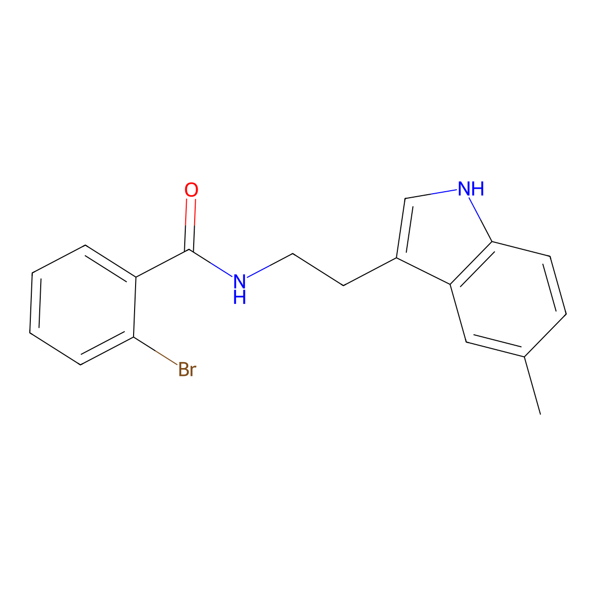 2-bromo-N-[2-(5-methyl-1H-indol-3-yl)ethyl]benzamide molecular structure, CAS 775290-06-7