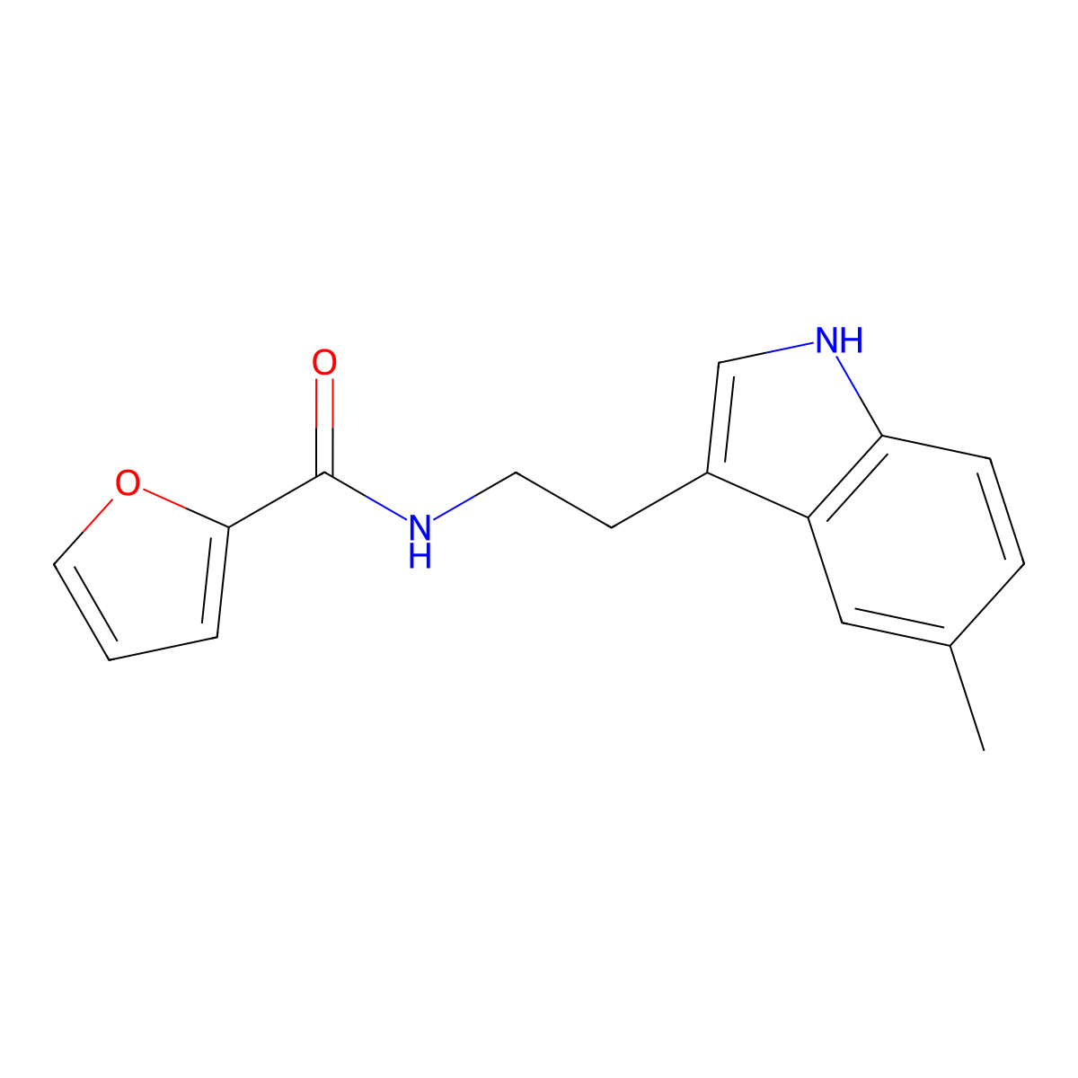N-[2-(5-methyl-1H-indol-3-yl)ethyl]furan-2-carboxamide molecular structure, CAS 775290-13-6