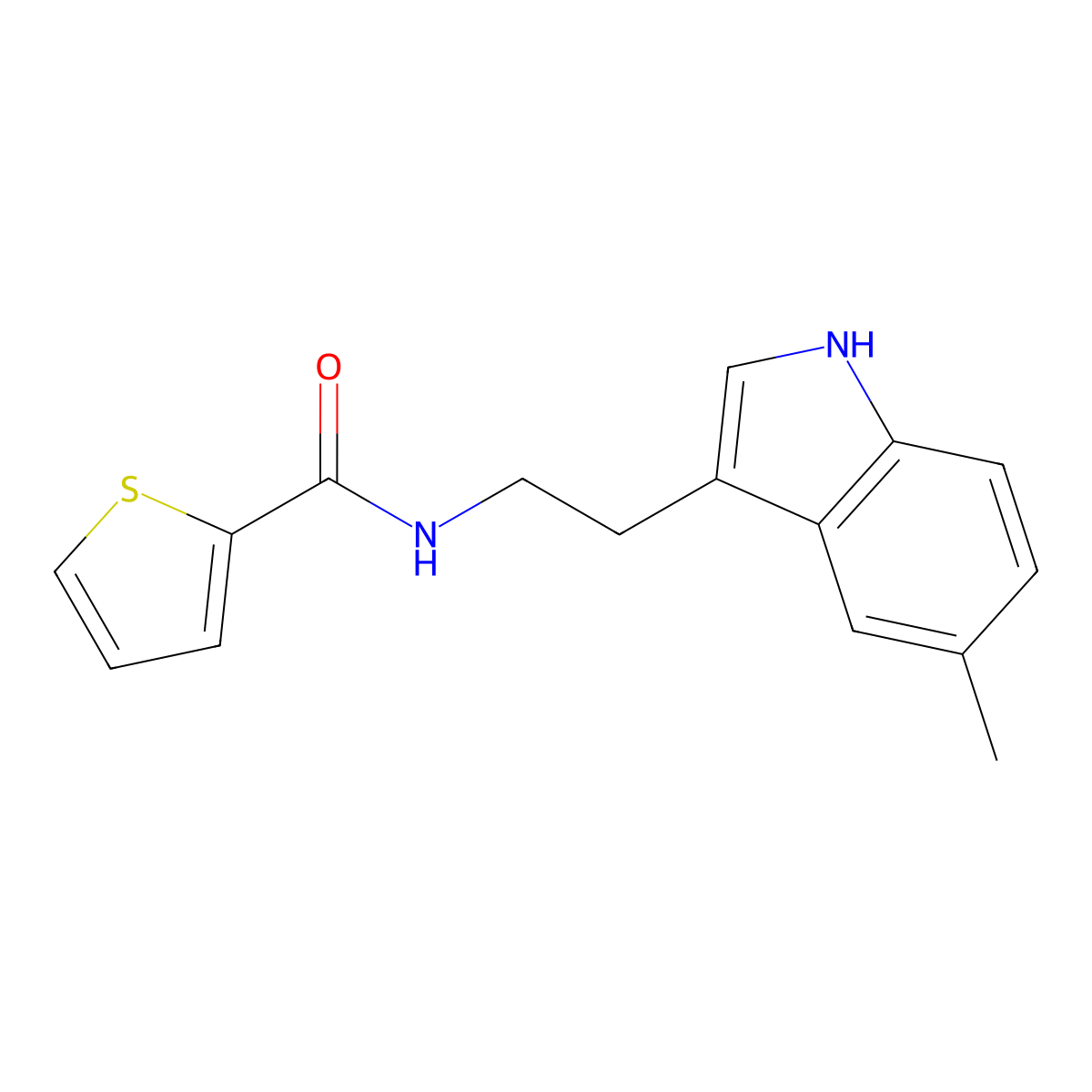 N-[2-(5-methyl-1H-indol-3-yl)ethyl]thiophene-2-carboxamide molecular structure, CAS 775290-14-7