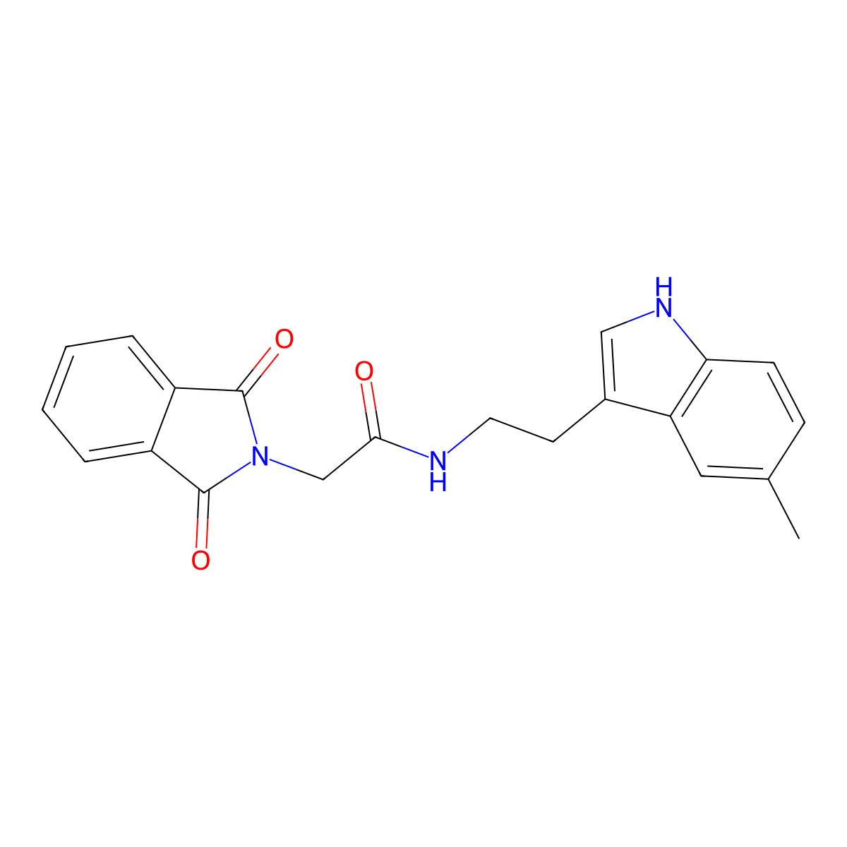 2-(1,3-dioxo-1,3-dihydro-2H-isoindol-2-yl)-N-[2-(5-methyl-1H-indol-3-yl)ethyl]acetamide molecular structure, CAS 775290-18-1