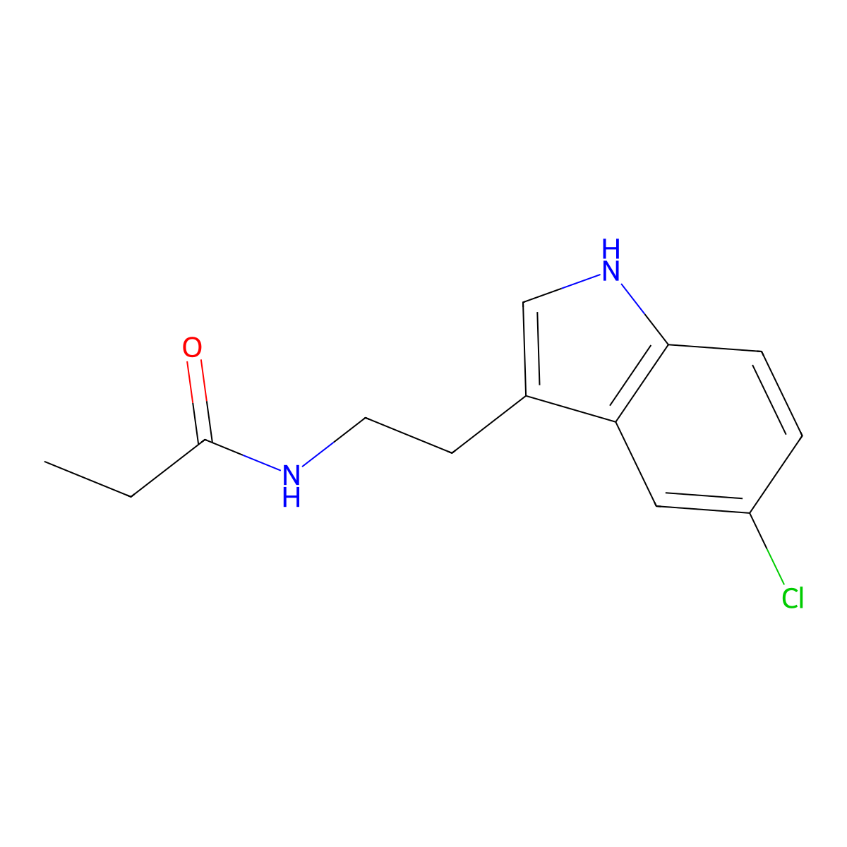 N-[2-(5-chloro-1H-indol-3-yl)ethyl]propanamide molecular structure, CAS 775290-27-2