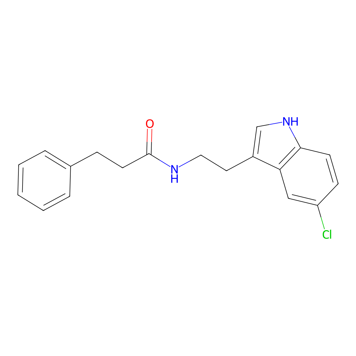 N-[2-(5-chloro-1H-indol-3-yl)ethyl]-3-phenylpropanamide molecular structure, CAS 775290-34-1