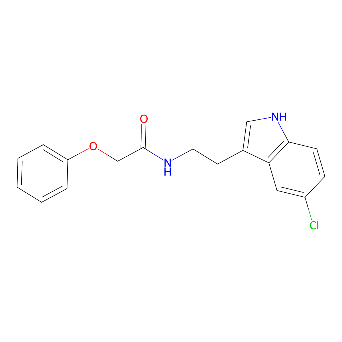 N-[2-(5-chloro-1H-indol-3-yl)ethyl]-2-phenoxyacetamide molecular structure, CAS 775290-35-2
