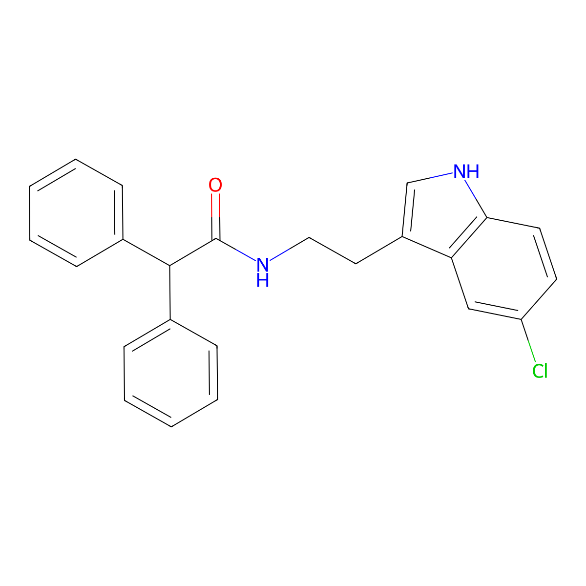 N-[2-(5-chloro-1H-indol-3-yl)ethyl]-2,2-diphenylacetamide molecular structure, CAS 775290-45-4