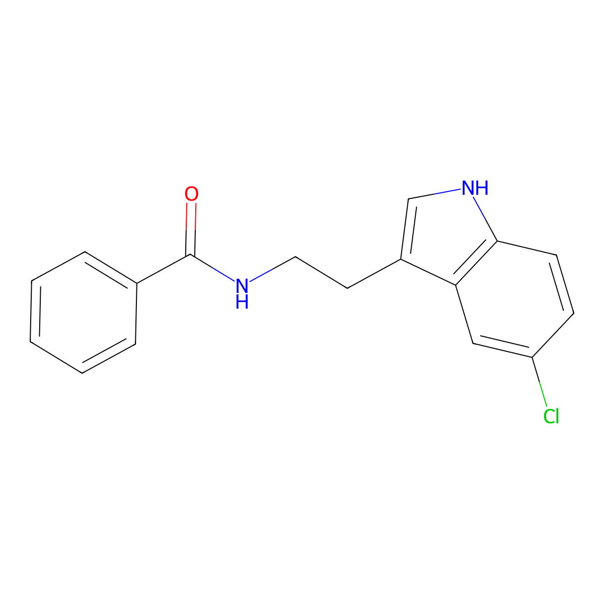 N-[2-(5-chloro-1H-indol-3-yl)ethyl]benzamide molecular structure, CAS 775290-46-5