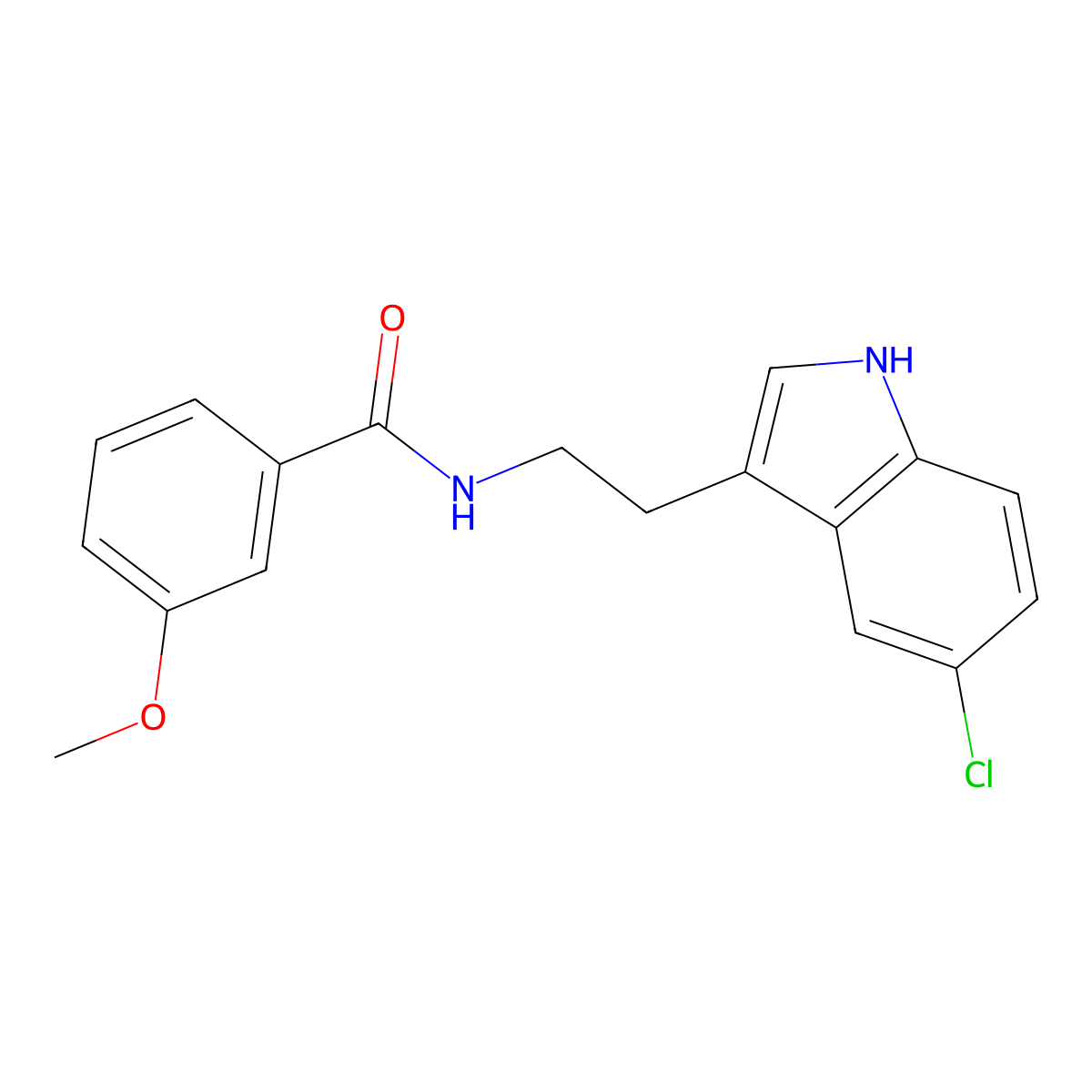 N-[2-(5-chloro-1H-indol-3-yl)ethyl]-3-methoxybenzamide molecular structure, CAS 775290-59-0