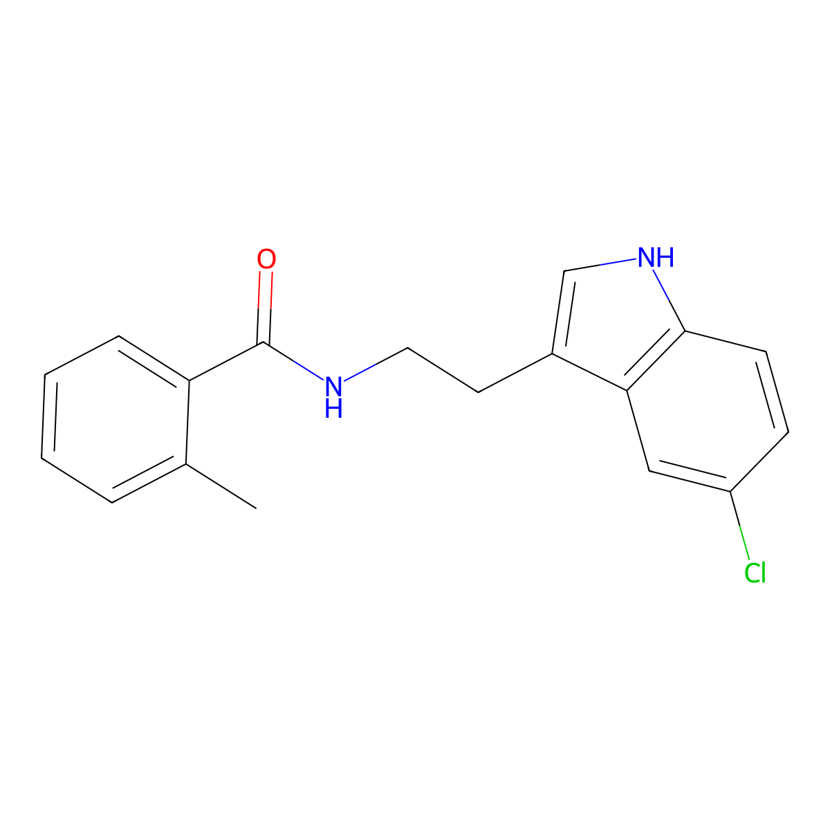 N-[2-(5-chloro-1H-indol-3-yl)ethyl]-2-methylbenzamide molecular structure, CAS 775290-61-4