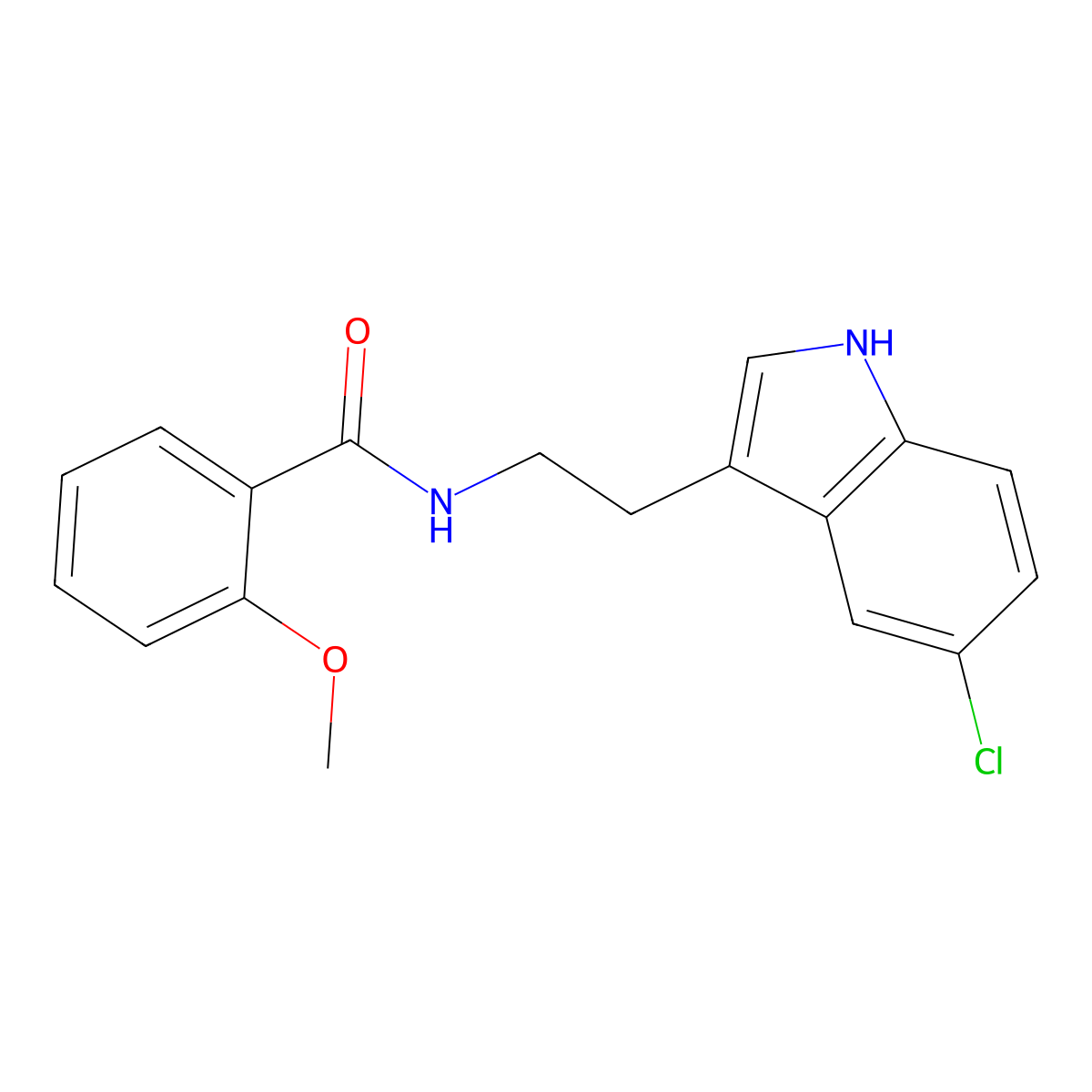N-[2-(5-chloro-1H-indol-3-yl)ethyl]-2-methoxybenzamide molecular structure, CAS 775290-64-7