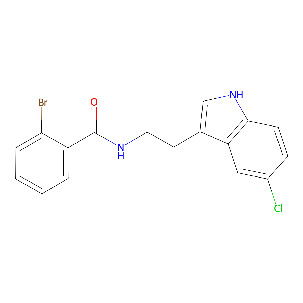 2-bromo-N-[2-(5-chloro-1H-indol-3-yl)ethyl]benzamide molecular structure, CAS 775290-65-8