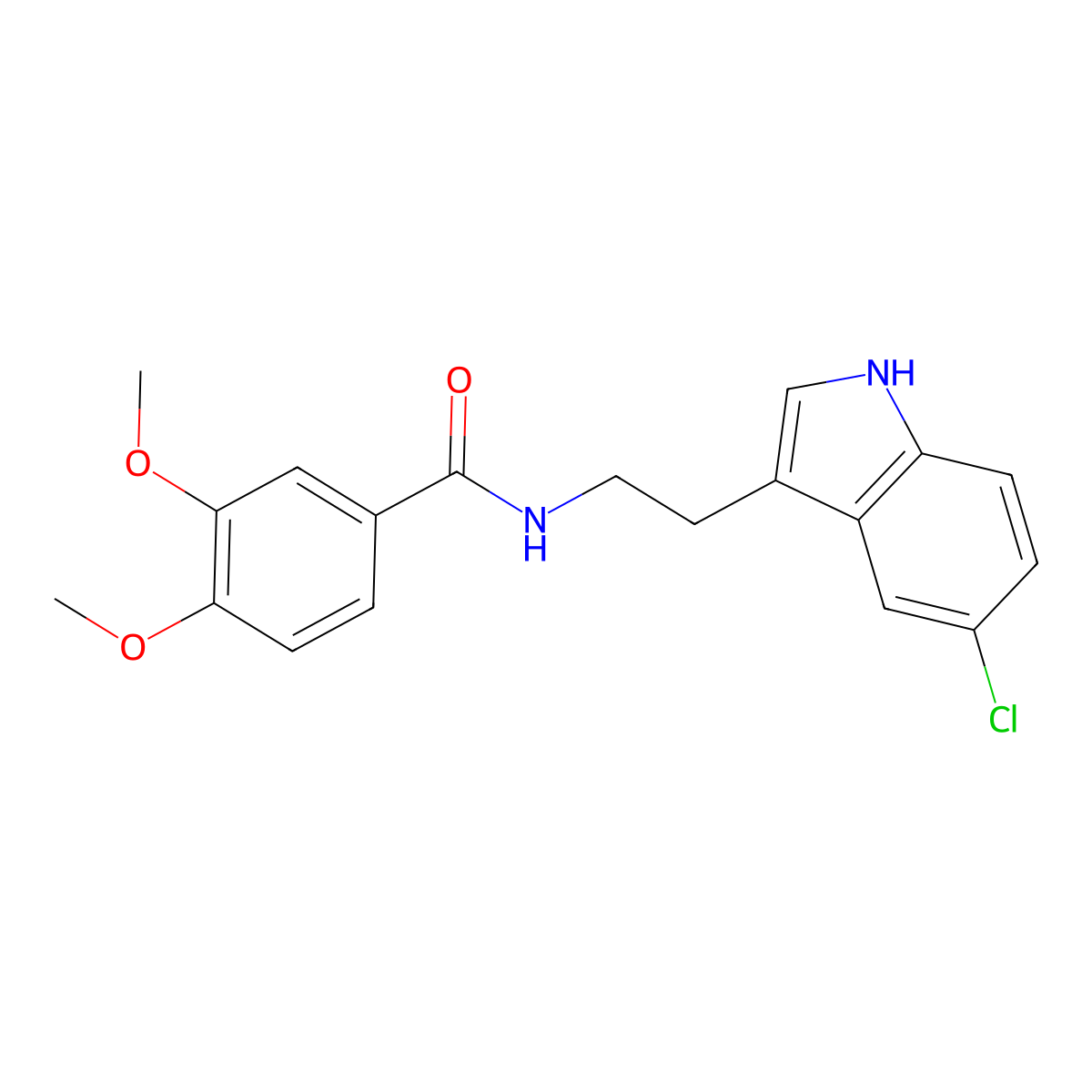N-[2-(5-chloro-1H-indol-3-yl)ethyl]-3,4-dimethoxybenzamide molecular structure, CAS 775290-68-1